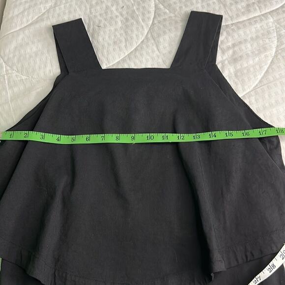 NWT Theory Womens Landale Black Linen Blend Layered Sheath Dress S 8 Sleeveless - Picture 12 of 16